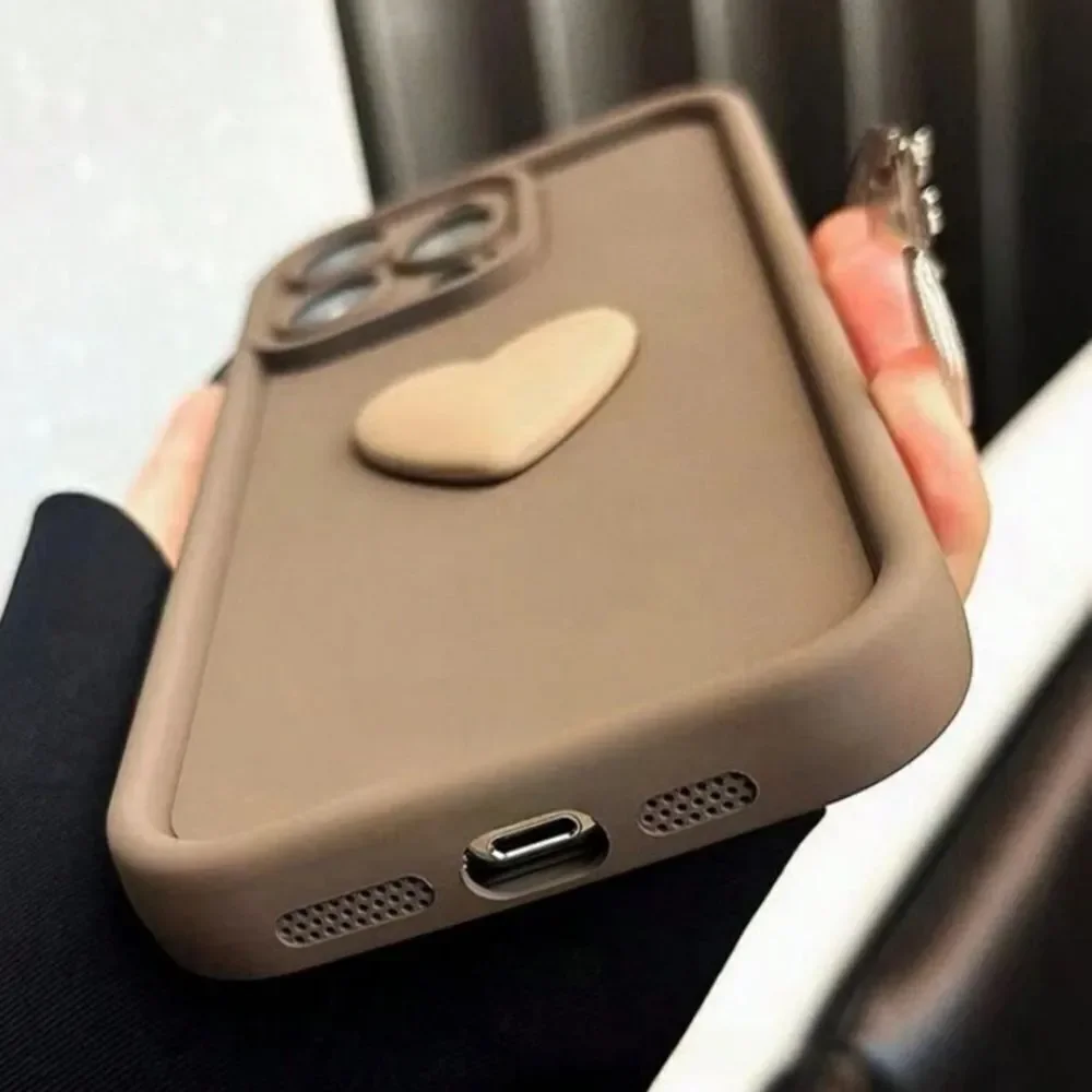 3for$20 NEW Full Coverage Shockproof Heart Design Phone Case 15 pro max